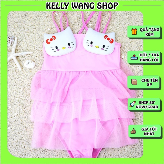 ( Size 13 -18kg) - Đồ bơi bé gái kitty ( mẫu mới 2018)