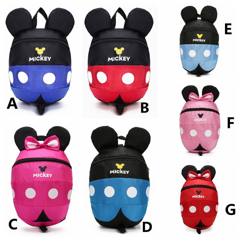 Ba Lô Tập Đi Thiết Kế Hoạt Hình Chuột Mickey Minnie Cho Trẻ Em