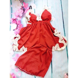 Đồ Bộ mặc ngủ thun lạnh ren 2 dây