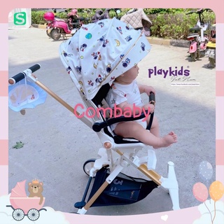 Xe đẩy gập gọn cao cấp Playkids X6-3, đẩy 2 chiều 3 tư thế ngồi, ngả, nằm cho bé từ sơ sinh - 6 tuổi, dáng