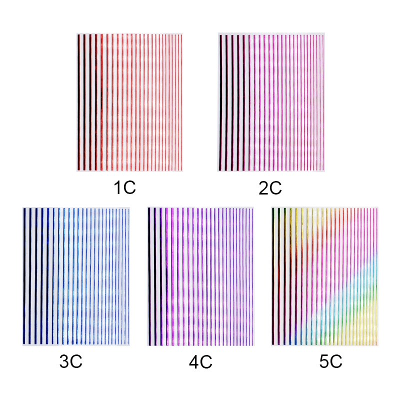 [Hàng mới về] Miếng dán móng tay trang trí hình sọc 3D độc đáo