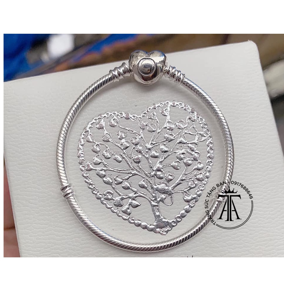 Vòng Tay Bạc S925 ALE - Vòng Charm Bạc Tim Cơ Bản Siêu Cấp