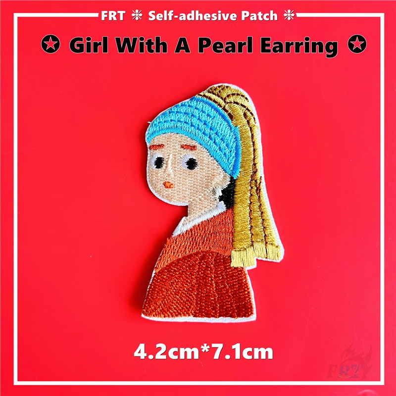 1 miếng vá trang trí quần áo hình cô gái đính ngọc trai kích thước 4.2CM*7.1CM
