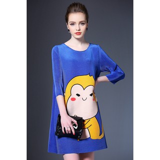 Đầm suông gân nhúng KL10016