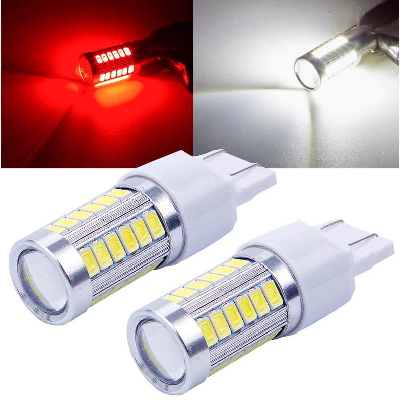 Set 2 Đèn Phanh Xe T20 7440 7443 5630 33SMD 5730 33 LED T20 LED P21 / 5W BAY15D LED 12V Dành Cho Ô Tô
