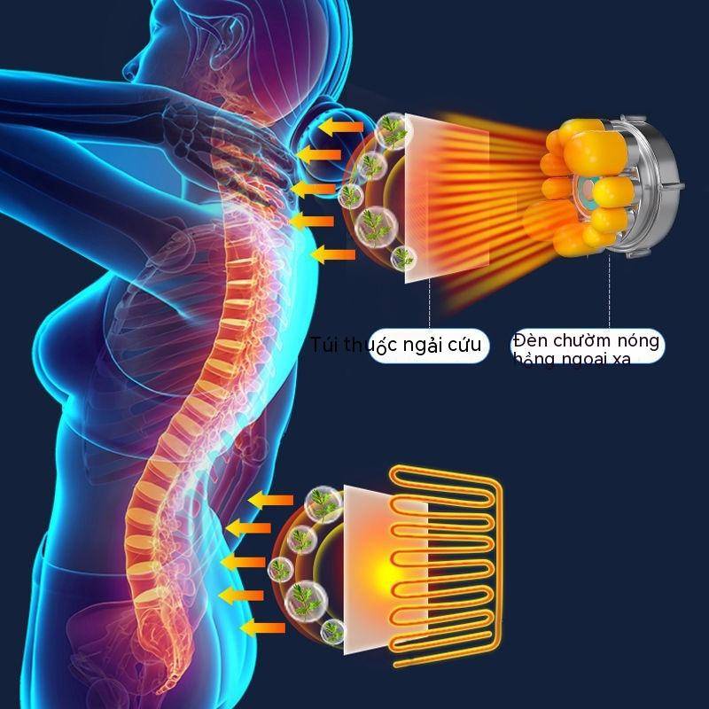 Máy Massage Đệm massage đốt sống cổ đa năng toàn thân vai eo lưng chân đệm gối massage