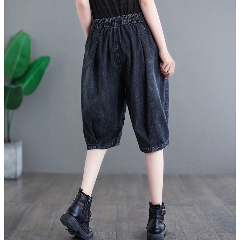 A240 Quần jean lửng bigsize freesize thời trang phong cách trẻ trung cá tính
