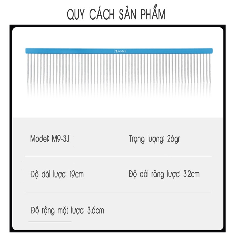 Lược grooming chuyên nghiệp - Lược chải lông chó mèo - Grooming Store