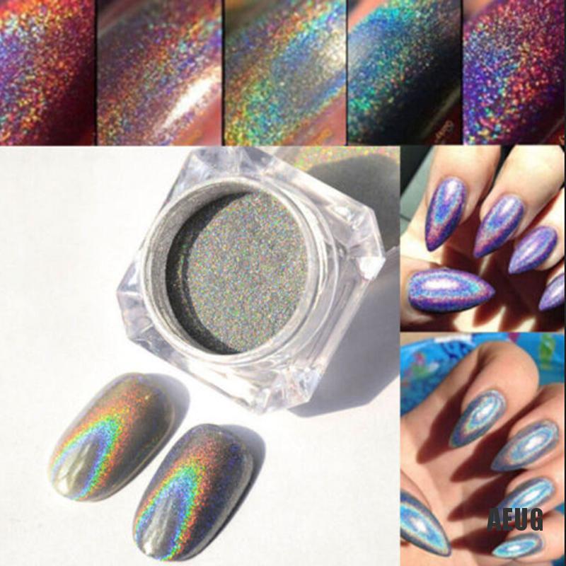 Bột Kim Tuyến Holo Chrome Holo 3D Lấp Lánh Trang Trí Móng Nghệ Thuật 1g