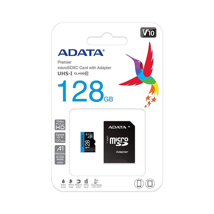 Thẻ nhớ MicroSD 16GB/32G/64GB/128GB ADATA Box Class10 + Adapter chính hãng bảo hành 2 năm 1 đổi 1