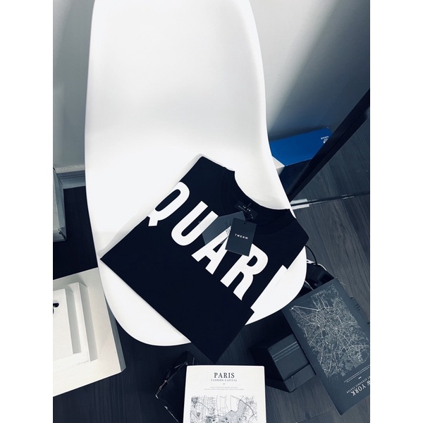 Áo Phông Nam Nữ DSQ in chữ trước ngực - Chất thun cotton 4 chiều hình in ép nhiệt giá rẻ thời trang