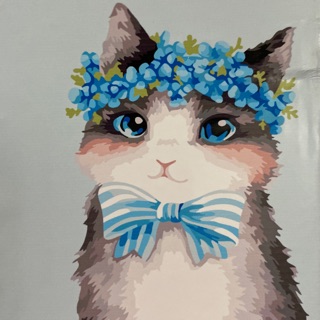 Hot hit!!! Tranh tô mầu số hoá mèo 40*50cm