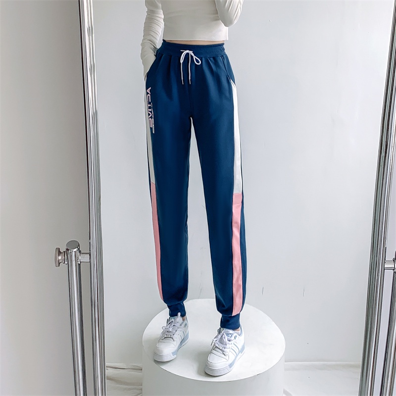NRVP Quần dài thể thao ống rộng phong cách Hàn Quốc thời trang mùa thu cho nữ
