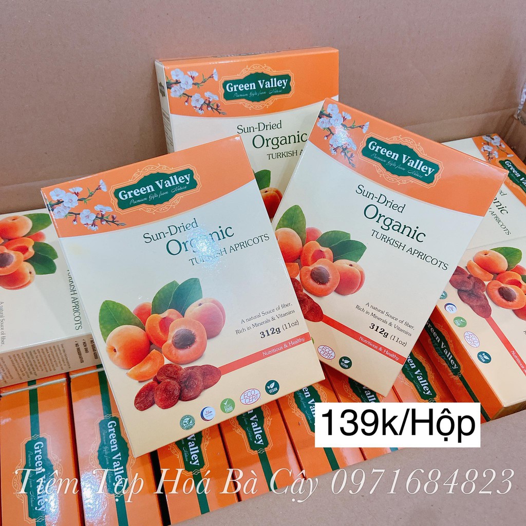 Mơ sấy dẻo Organic của Green Valley Thổ Nhĩ Kỳ thơm ngon - Món quà Tết thiết thực