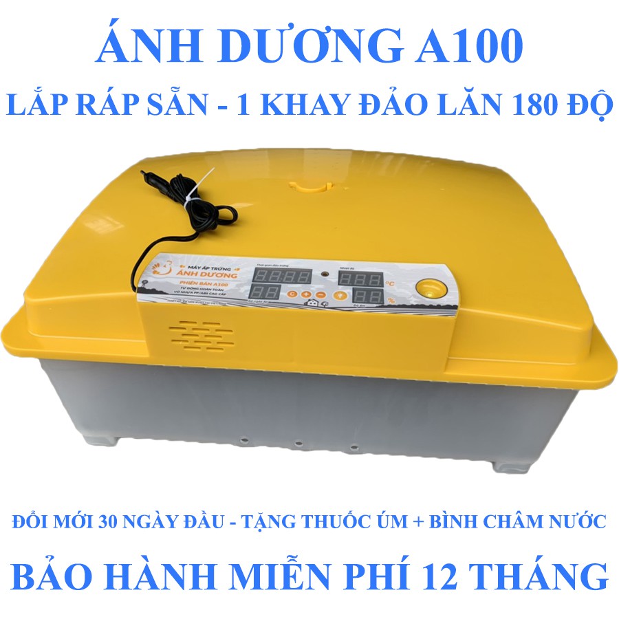 Máy Ấp Trứng Mini Ánh Dương A100 - Phiên Bản Vỏ Nhựa ABS - 1 Khay Nhựa