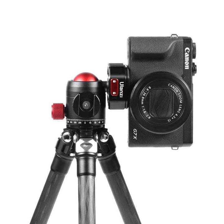 ULANZI U-100 - Ballhead Xoay 360° Dành Cho Máy Ảnh & Điện Thoại, Tích Hợp Cold Shoe Mount Gắn Phụ Kiện