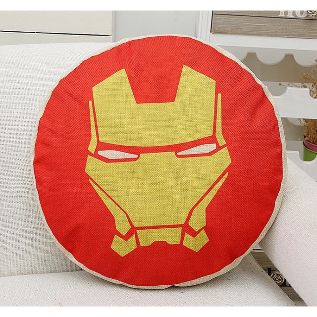 Gối tựa sofa, gối tựa ghế văn phòng, gối decor trang trí ironman (kèm ruột)