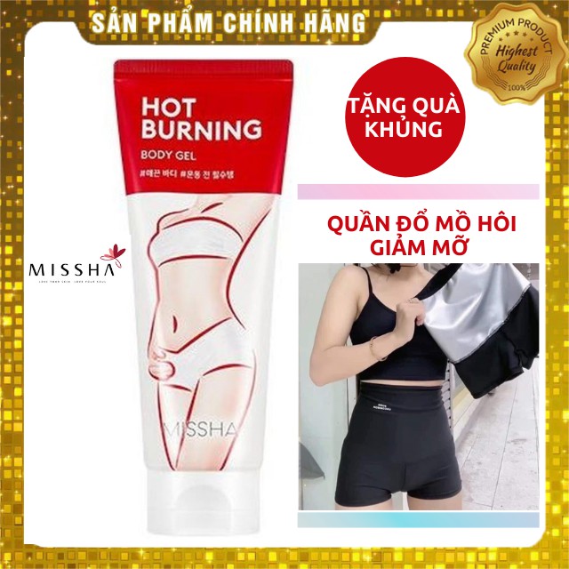 Gel Kem Đánh Tan Mỡ ⚡CHÍNH HÃNG⚡ Gel Kem Đánh Tan Mỡ Bụng Đùi Hàng Hiệu Missha Hot Burning Hàn Quốc