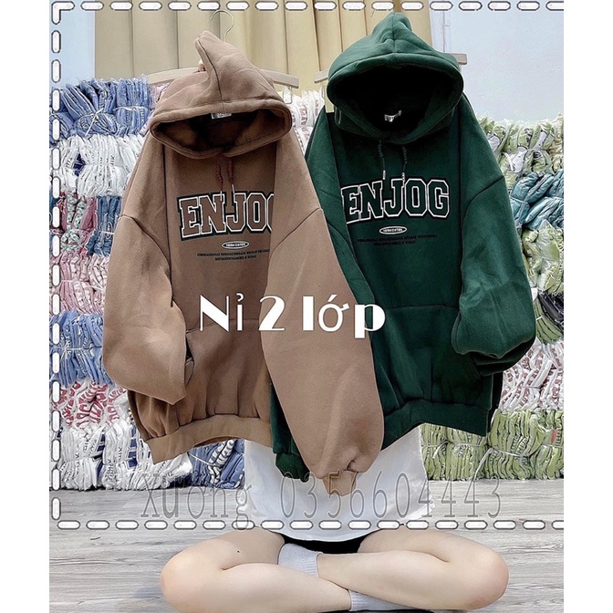 Áo Hoodie ENJOG mũ 2 lớp