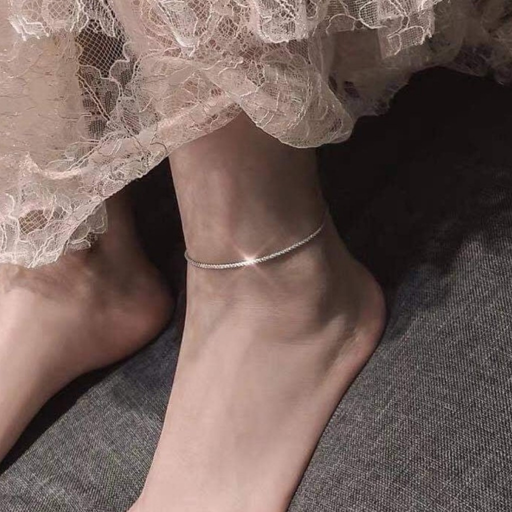 Lắc chân bạc đẹp, lắc chân nữ dây xù bắt sáng trang sức bạc 925 cao cấp Minh Thoa JEWELRY | BigBuy360 - bigbuy360.vn
