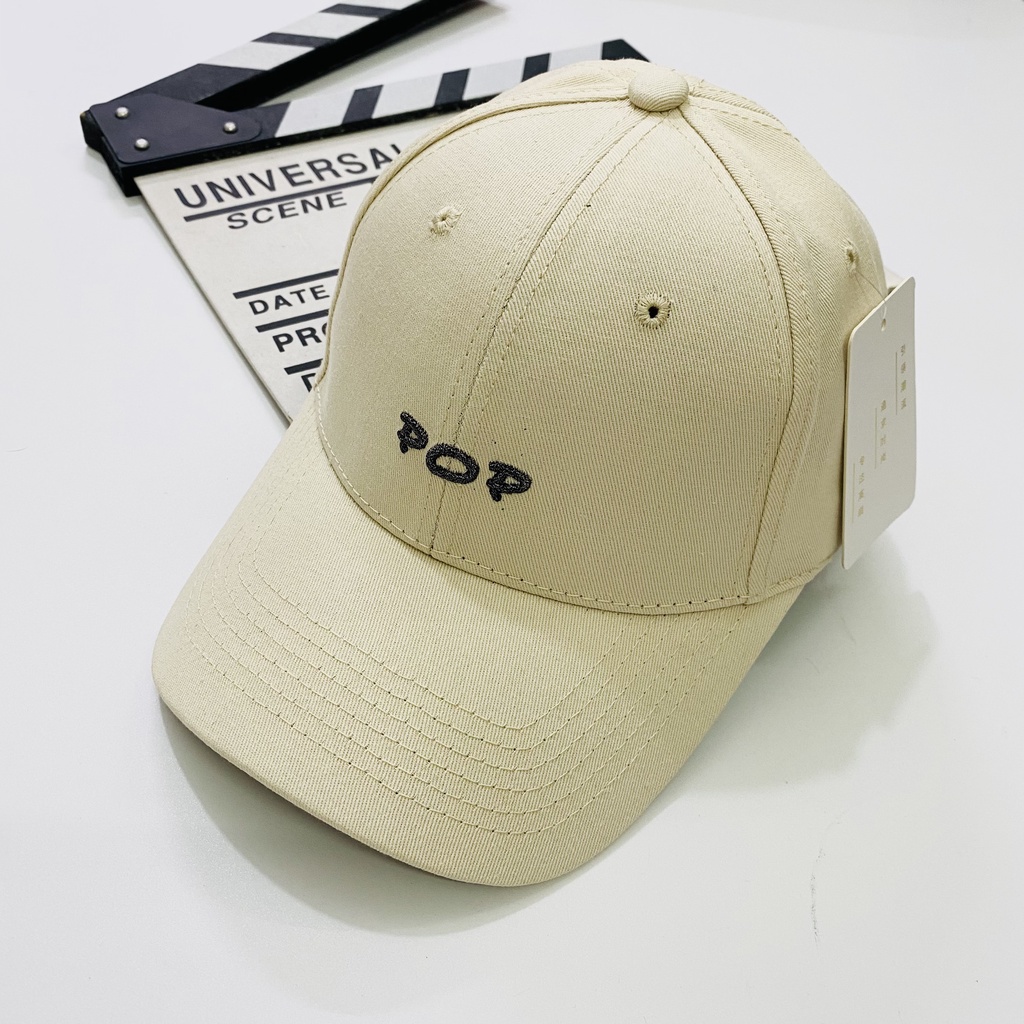 Mũ lưỡi trai nữ, nón kết hàn quốc, thêu chữ POP chất cotton cực đẹp