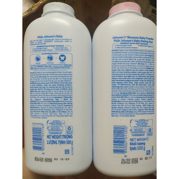 [Date 2025] Phấn Rôm Johnson's Baby Powder 100/500g