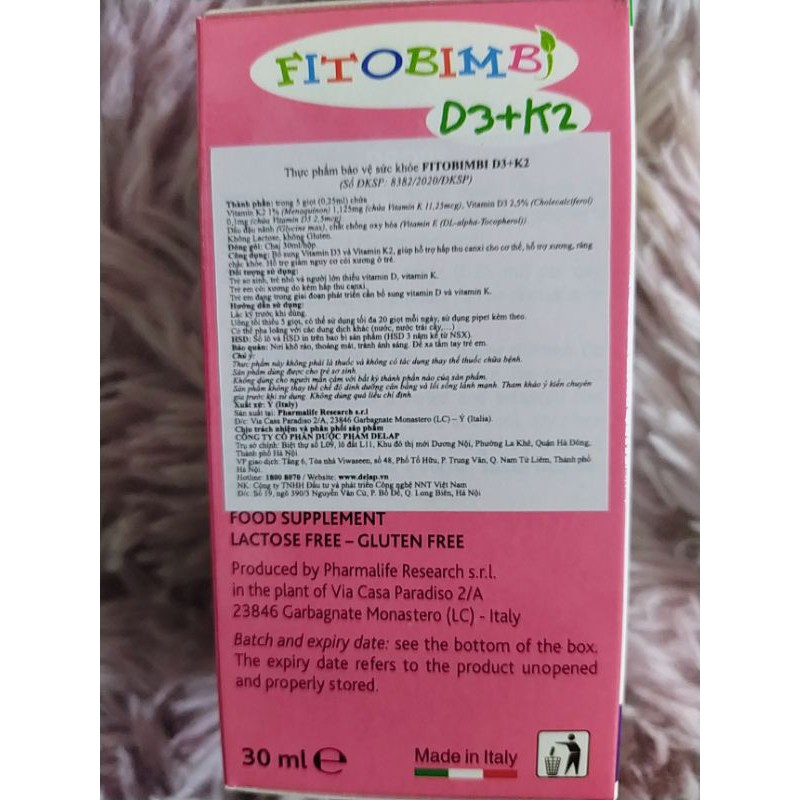 Fitobimbi D3K2 | BigBuy360 - bigbuy360.vn