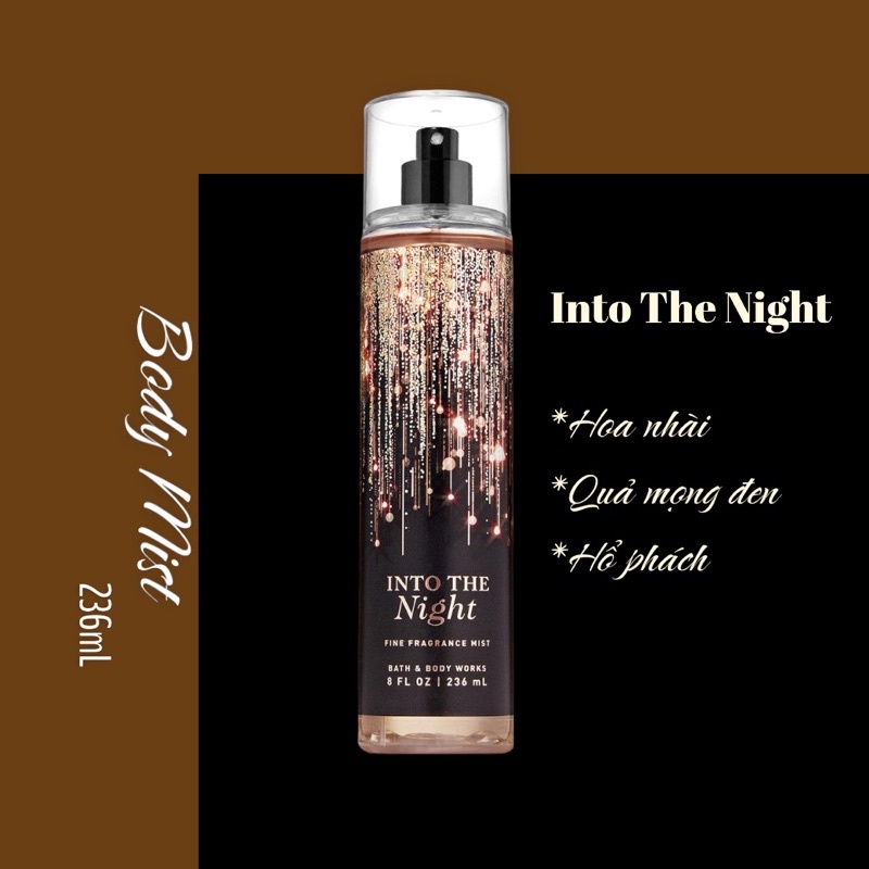 Xịt thơm Bath and Body Works - Into the Night
