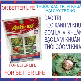 ANTI XO 200WP Thuốc Đặc Trị Vi Khuẩn trên cây trồng gói 100gr.