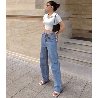 Quần jeans baggy rách đùi