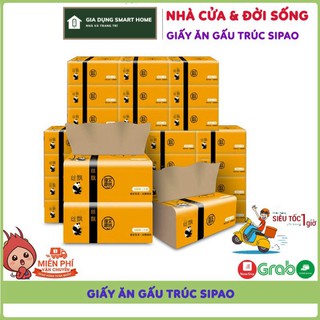 Giấy Ăn Gấu Trúc Sipao, Khăn Giấy Tre YCOOL, Túi 300 Tờ