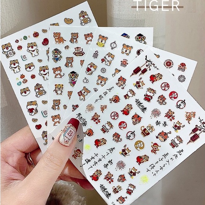 Sticker Mẫu Tết 2022 | Hình Dán Móng Tay