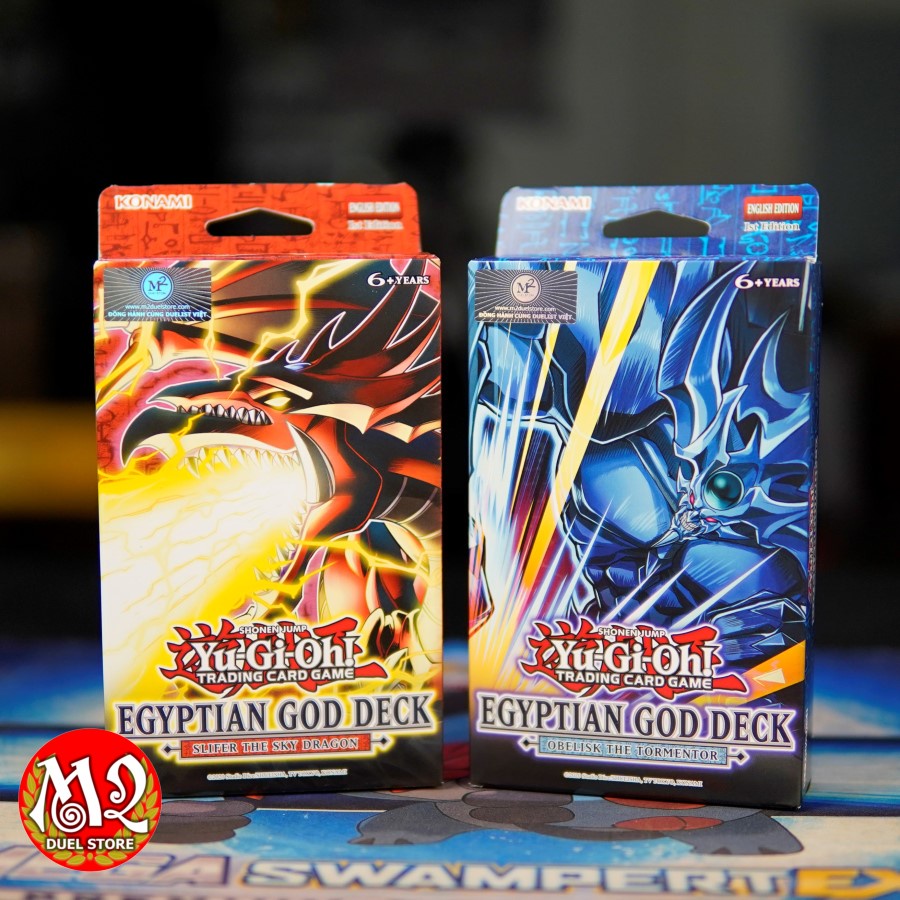 Bộ đôi 2 hộp Egyptian God Deck COMBO: Slifer và Obelisk Yugioh Structure Deck - Dành cho thị trường Hoa Kỳ USA