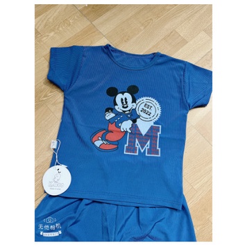 Bộ Cộc Tay hoạ tiết micky cực xinh Chất Thun Lạnh Cho Bé Trai Bé Gái, Bộ Hè Cho Bé trai, bé gái