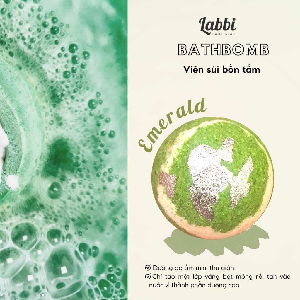 EMERALD [Labbi] Bath bomb / Viên sủi bồn tắm / Bom tắm