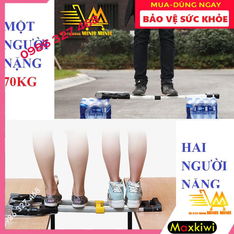 [FreeShip - Hàng Cao Cấp] Xe Đẩy Hàng Gấp Gọn, Xe Đẩy Hàng 2 Bánh Gấp Gọn Maxkiwi- Siêu Bền, Bỏ Cốp Ô Tô