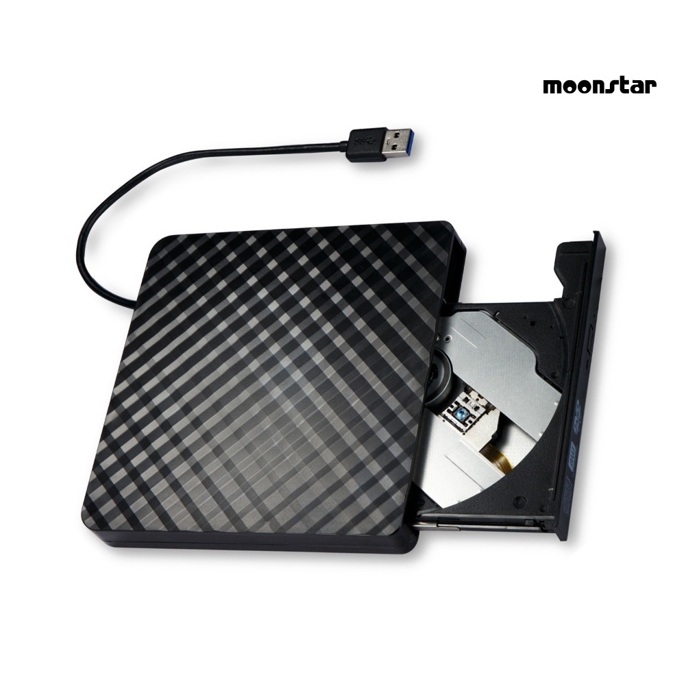 MO Rhombus External USB 3.0 High Speed Slim DVD Drive Reader Writer for Laptop PC