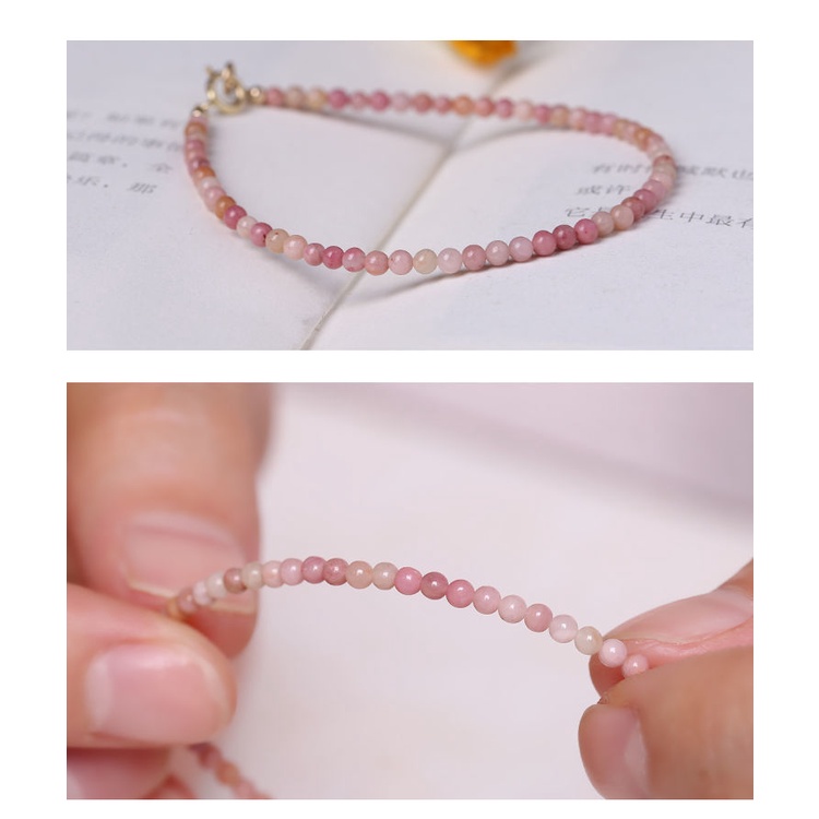 [Hàng Mới Về] Vòng Tay Đính Đá Họa Tiết Hạt Đậu Đỏ Phong Cách Thời Trang Mùa Hè Nhẹ Nhàng Cho Nữ