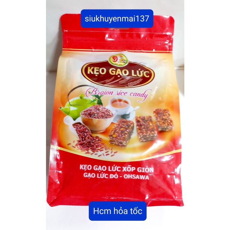 kẹo gạo lứt đậu phộng gói 250 gr hải sơn,5.2022