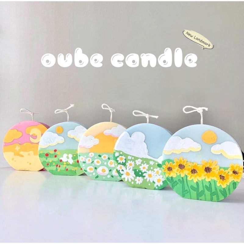 Nến Thơm Cao Cấp Tinh Dầu Thiên Nhiên Tạo Hình Vẽ Tay Độc Quyền Oube Candle 7x6x3 cm | Oube Candle NT2