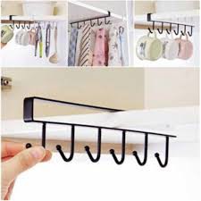 Móc treo cốc nhựa/ đồ dùng gắn dưới kệ bếp/ tủ quần áo tiện dụng