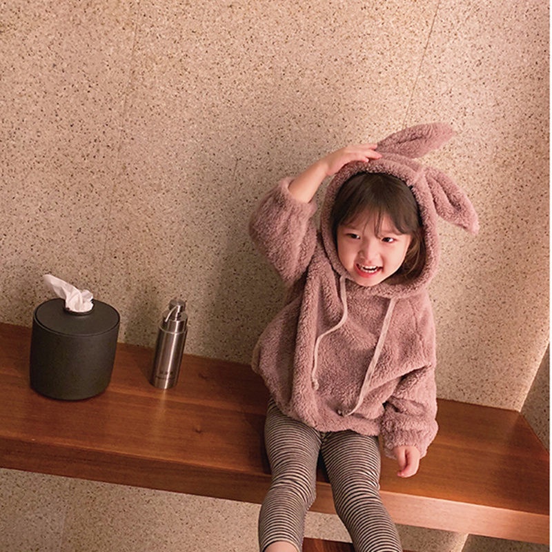 Áo khoác IQ ANGEL vải lông cừu hai mặt giữ ấm mùa thu đông phong cách mới cho trẻ em