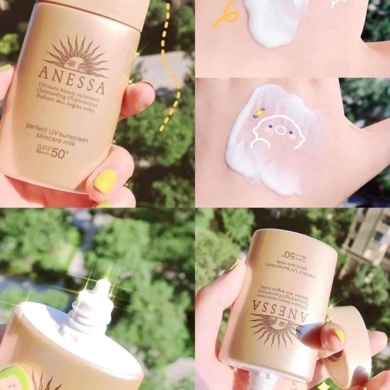 Kem Chống Nắng Dạng Sữa Anessa Perfect UV Sunscreen Skincare Milk Dành Cho Da Dầu Nội Địa Nhật Bản 60ml - SAKUKO