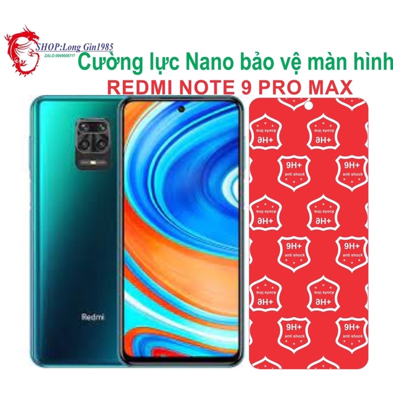 Redmi Note 9 Pro Max Cường lực Nano chống va đập chống trầy xước tốt