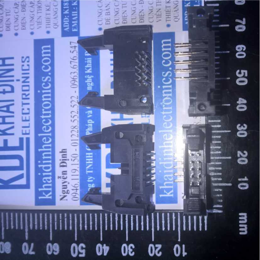 Đầu nhựa cổng IDE10 cái đầu gài, Cong 2.54mm, đầu gắn trên PCB, 10 chân (10 cái) kde0230