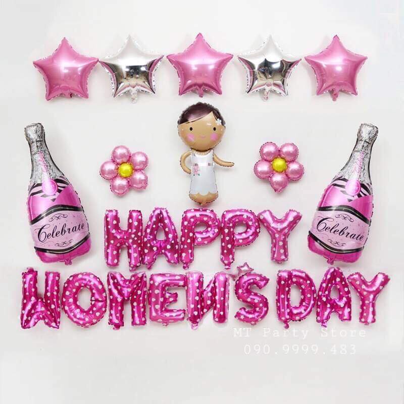 Sét bóng Happy womens day cho ngày Quốc tế phụ nữ 8/3 chọn mẫu