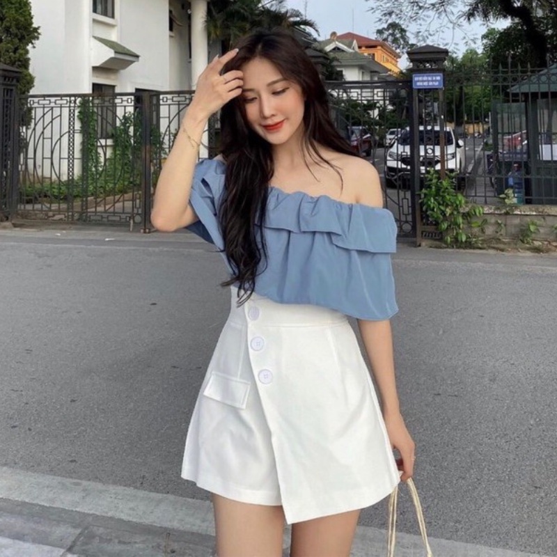 Quần giả váy nữ cạp cao 3 khuy tôn dáng sang chảnh có bigsize Mely's Fashion CV12