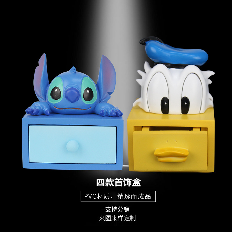 DONALD DUCK Hộp Đựng Trang Sức Kiểu Dáng Hoạt Hình Disney Dễ Thương