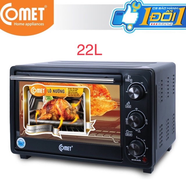 [Mã ELHADEV giảm 4% đơn 300K] Lò nướng điện 22L Comet CM6526