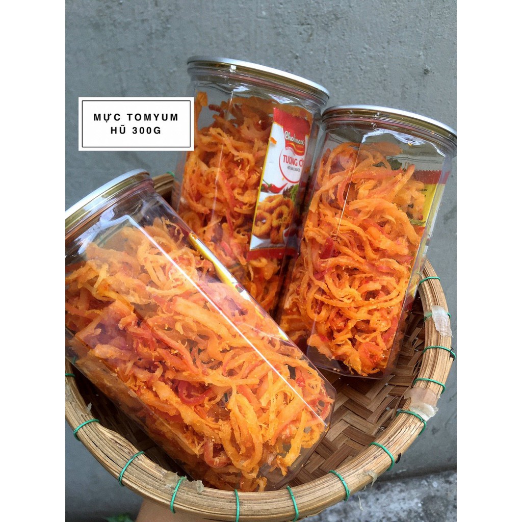 [VỊ MỚI CỰC NGON] Khô mực Sợi Sốt Chanh Tomyum Vị ThaiLan ( 300Gr ) - Lovely Food